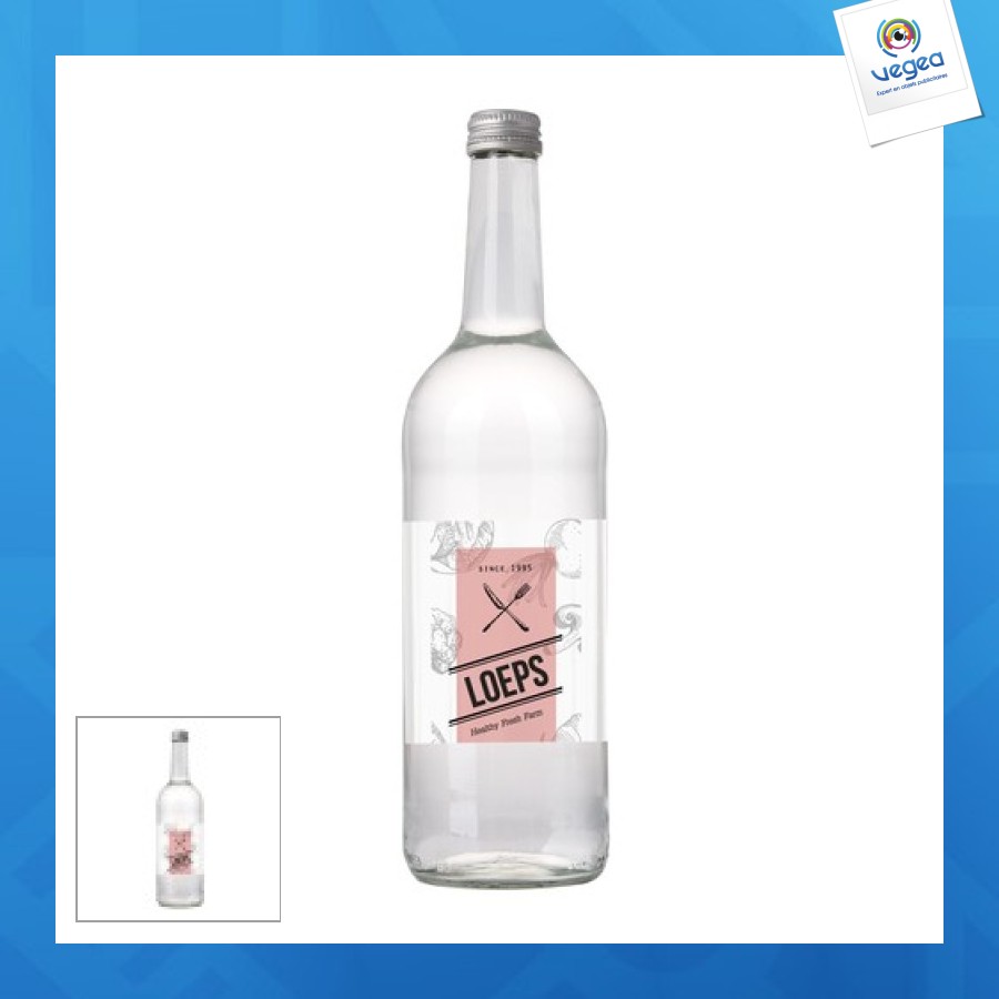 Botella de agua de vidrio - 75cl