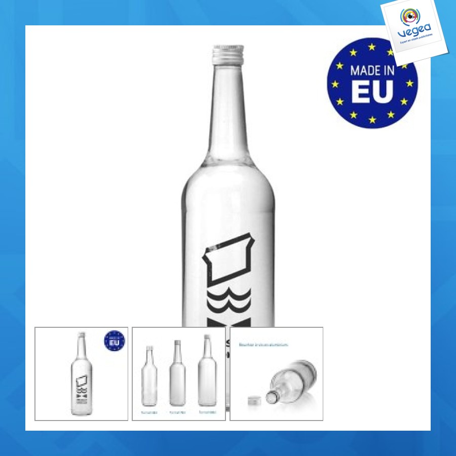 Botella de vidrio universal