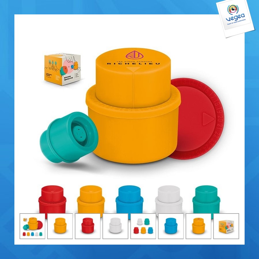 Bouchon personalizable injecteur d'air pour boissons gazeuses