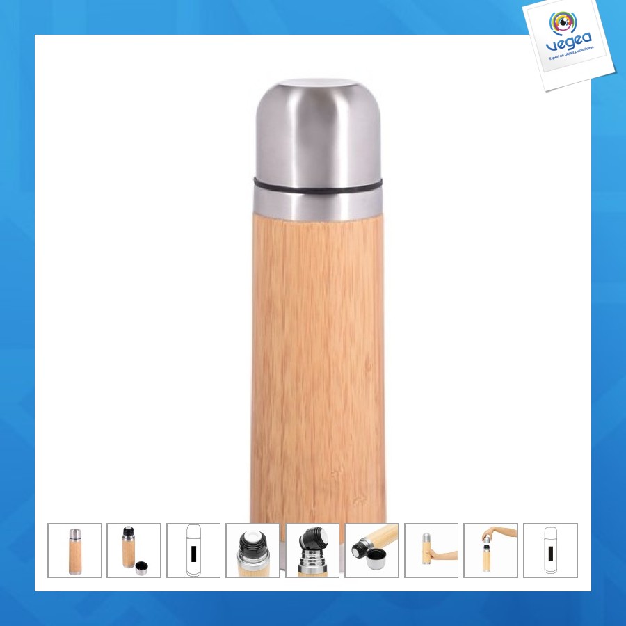 Bouteille isotherme de promoción bamboo space