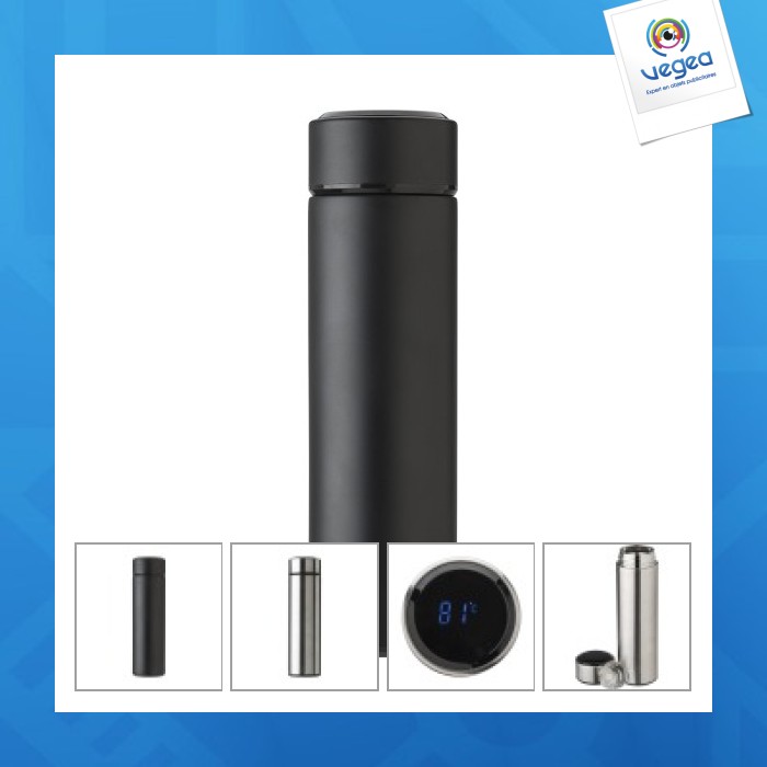 Bouteille isotherme de promoción en acier inoxydable d'une contenance de 0,45 l