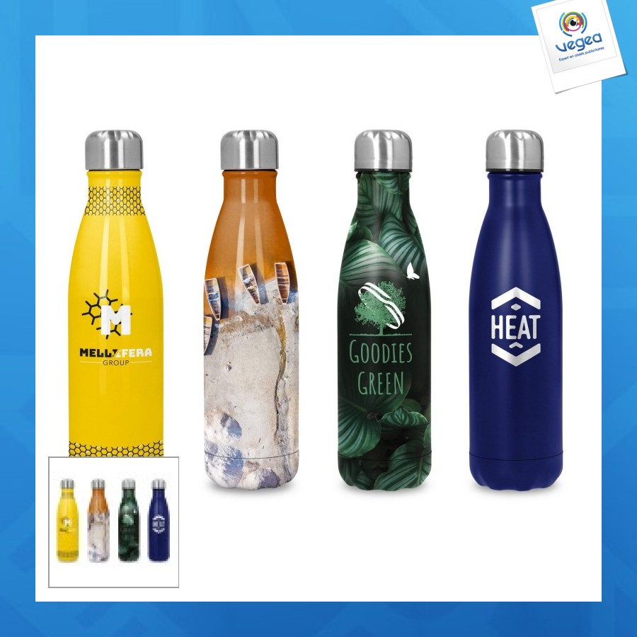 Bouteille isotherme de promoción - puht logo heat transfert