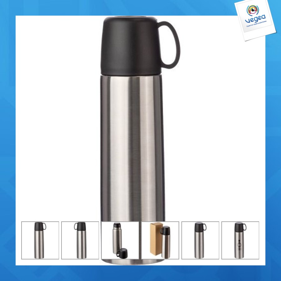Bouteille isotherme personalizable de 500 ml en acier inoxydable jan