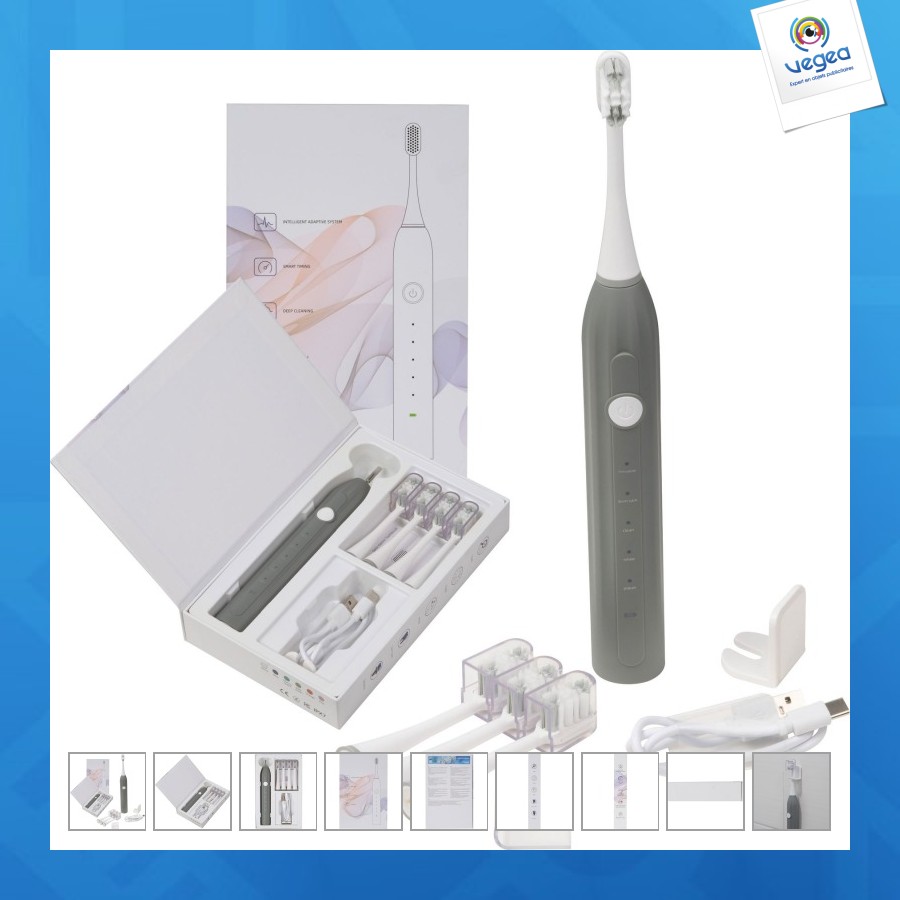 Brosse à dents électrique, 4 brosses de rechange incluses