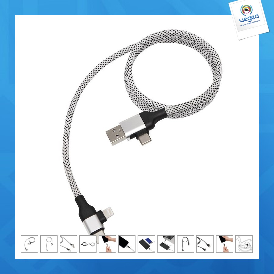 Câble de charge personalizable et de données