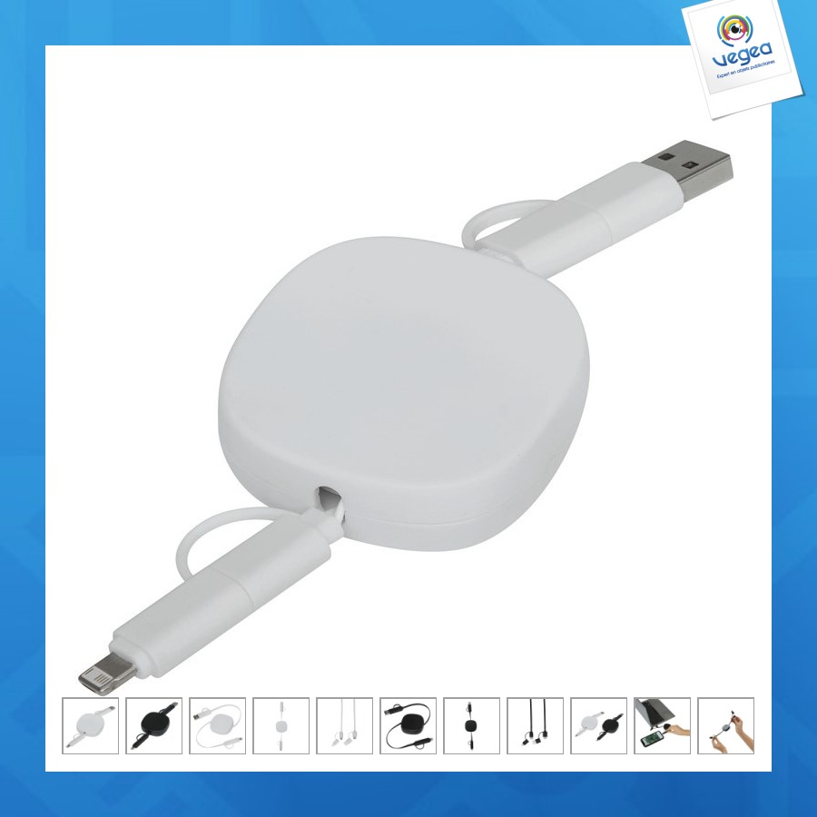 Câble de charge personalizable et de données transfer square