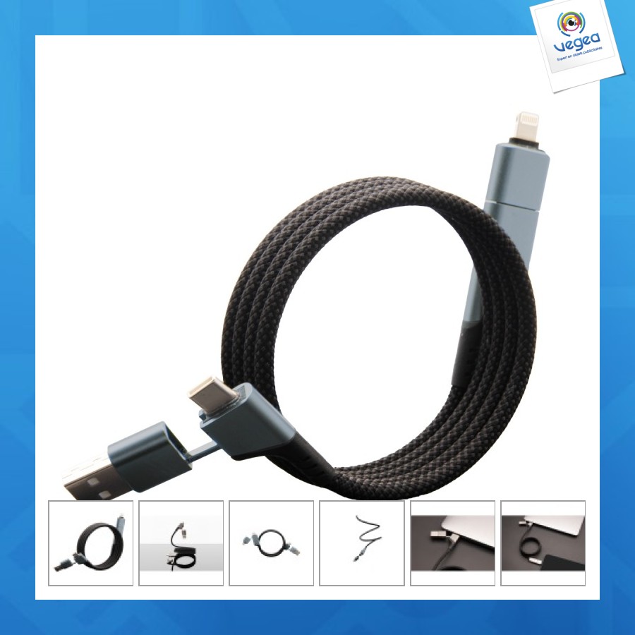 Cable de promoción magnético de carga ultrarrápida 4 en 1 100 w importación