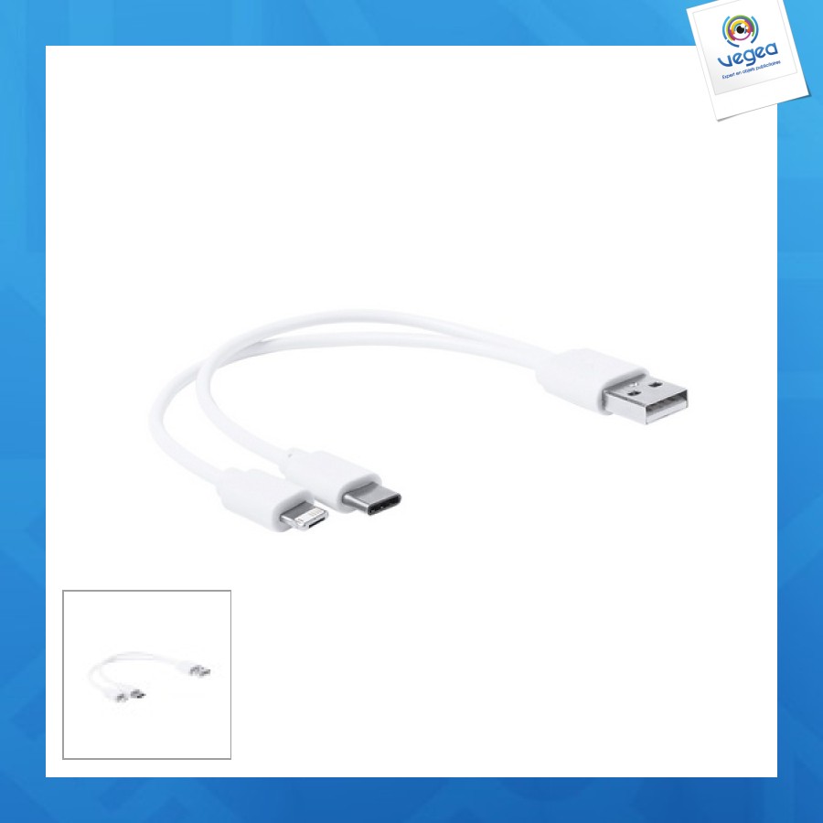Cable usb personalizable 3 en 1