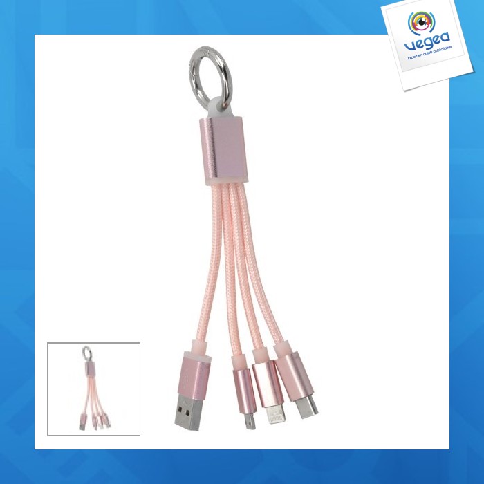 Cable usb personalizable 3 en 1