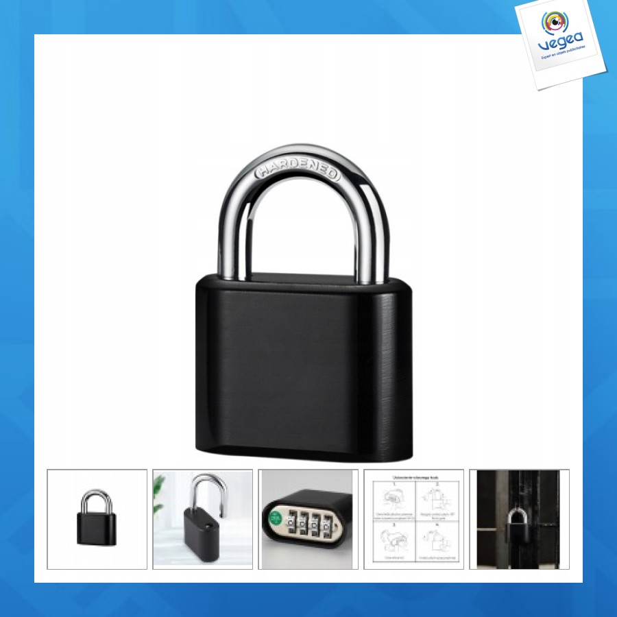 Cadenas à combinaison de promoción mot de passe durci code variable