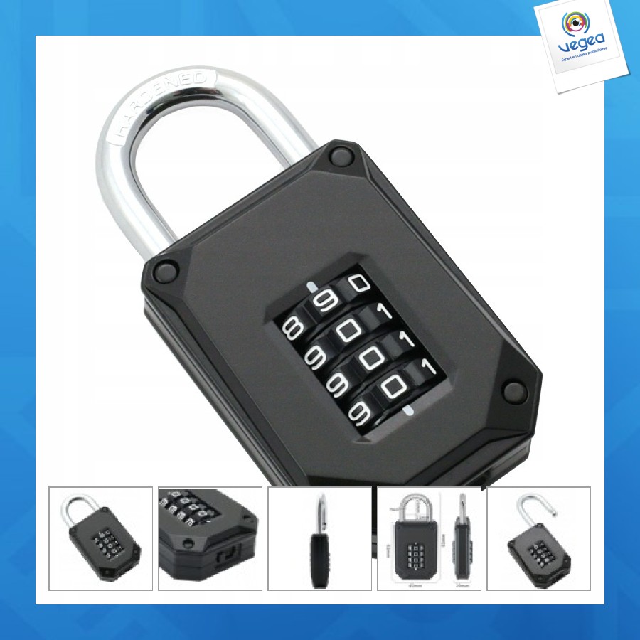 Cadenas à combinaison de promoción vertical 45mm, 4 chiffres