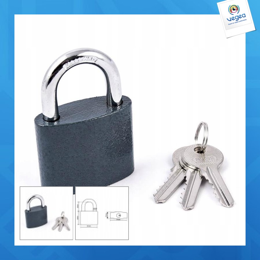 Cadenas de promoción en fer verni blos 60mm clés