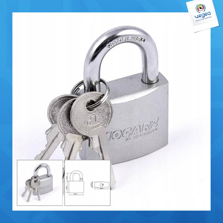 Cadenas personalizable iron strong man satin cadenas épais de 40