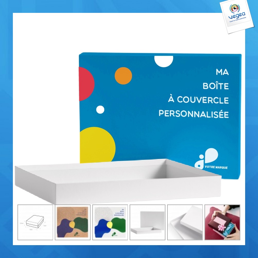 Caja con tapa de promoción 8x8x3cm