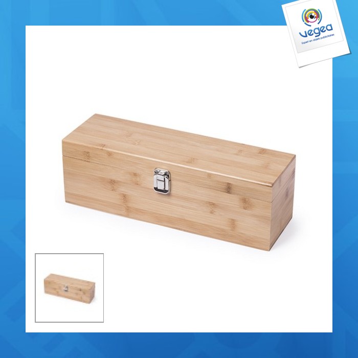 Caja de botellas de bambú