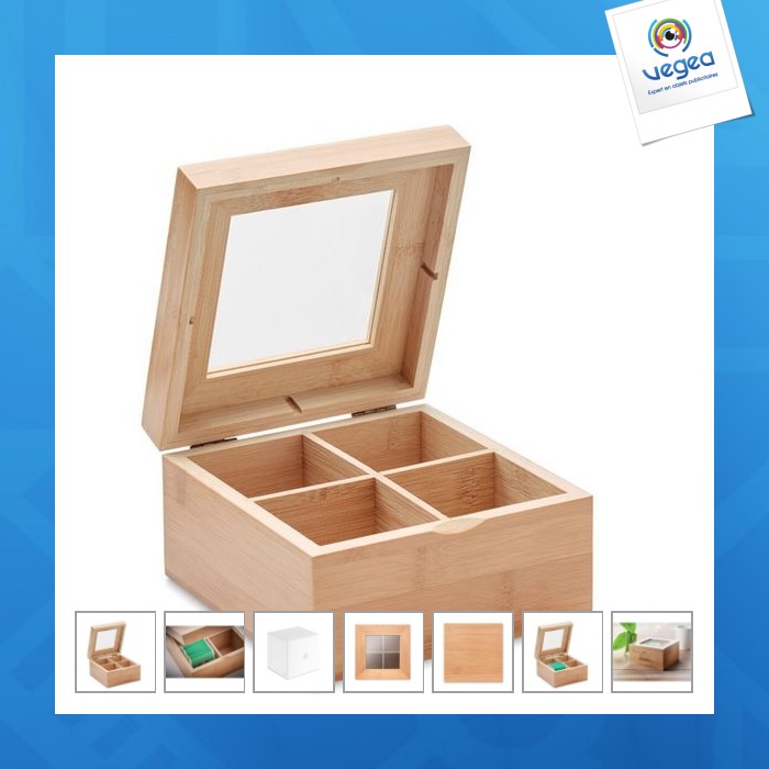 Caja de té de promoción de bambú