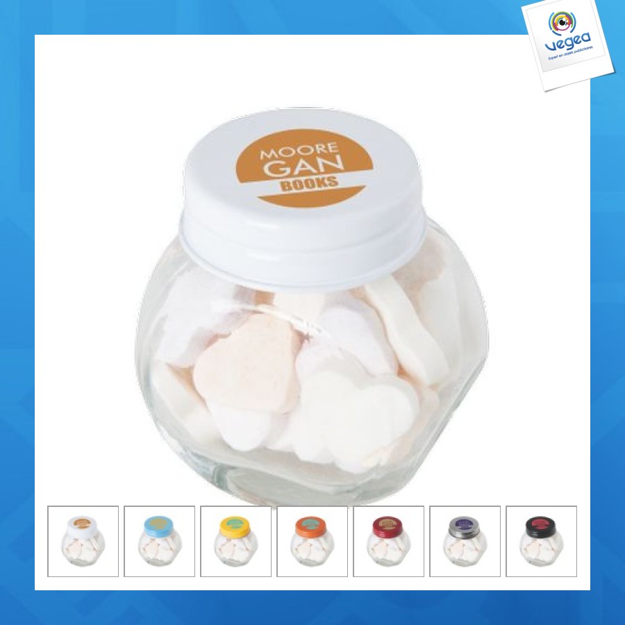 Cajita de caramelos con corazones de fruta