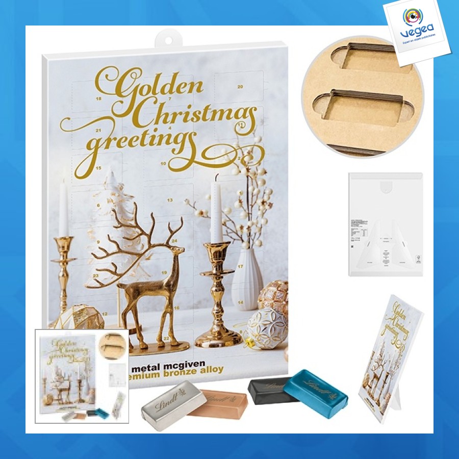 Calendrier de lavent avec des napolitains de lindt  version papier