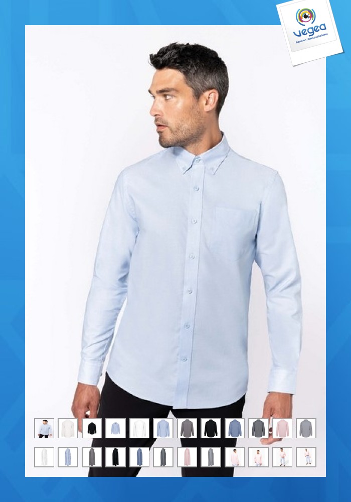 Camisa de manga larga de promoción de oxford