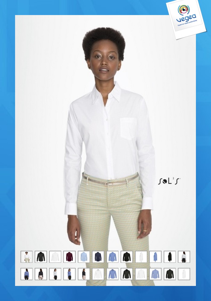Camisa de manga larga para mujer sol's - ejecutivo