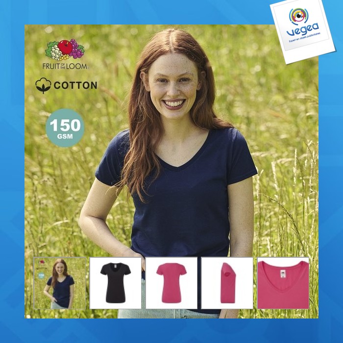 Camiseta de color para mujer - iconic v-neck
