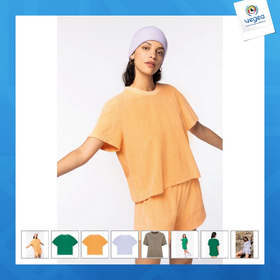 Camiseta de rizo para mujer