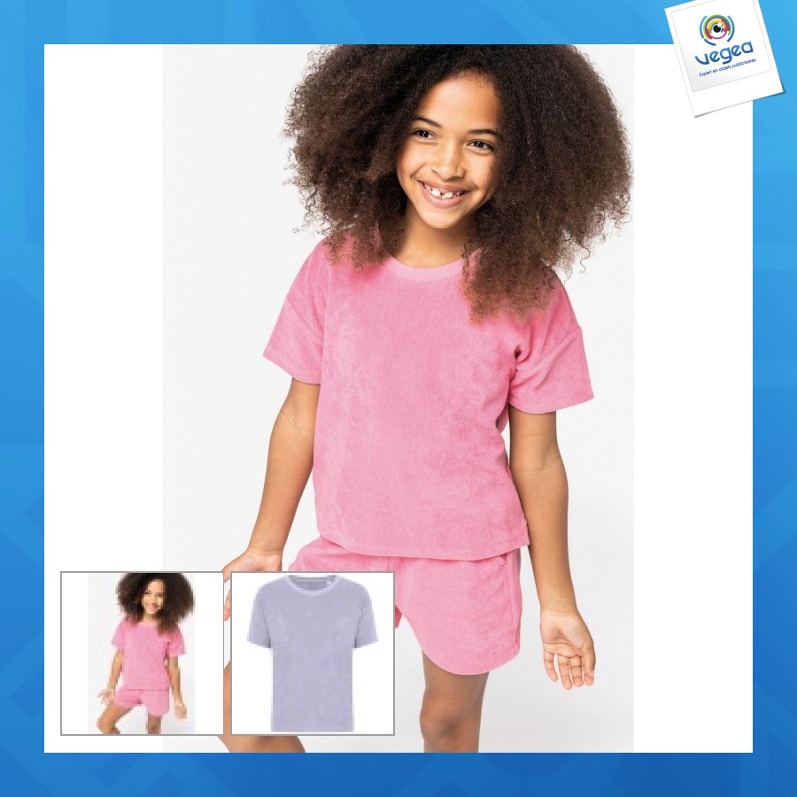 Camiseta de rizo para niña