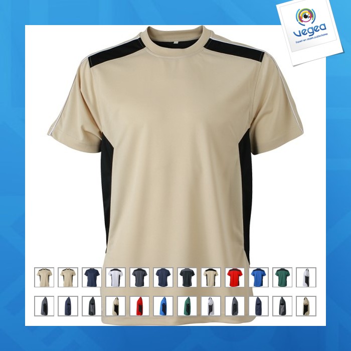 Camiseta de trabajo de manga corta para hombre.