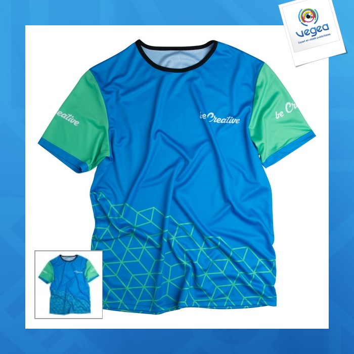 Camiseta deportiva 100% estampada