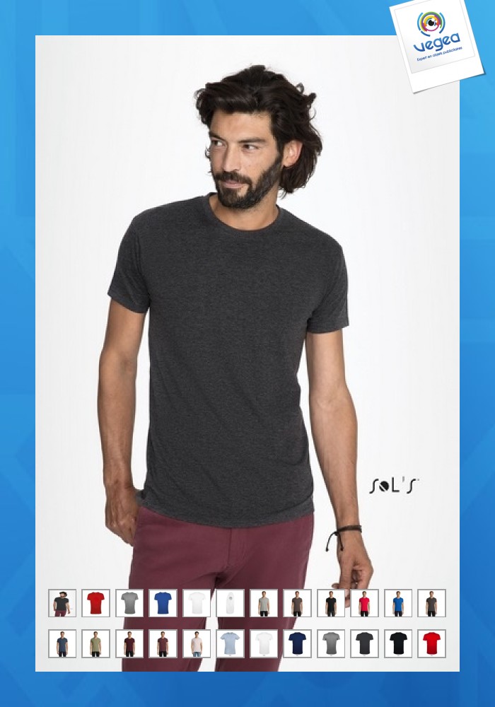Camiseta entallada de cuello redondo para hombre - regent fit