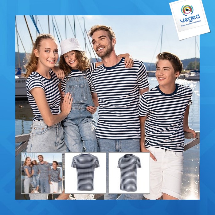 Camiseta marinera malfini de hombre - malfini