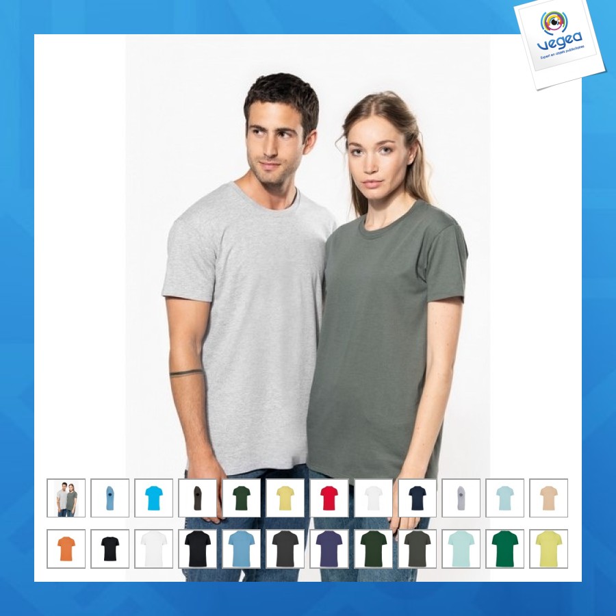 Camiseta unisex bio190ic de cuello redondo Camiseta unisex bio190ic de cuello redondo