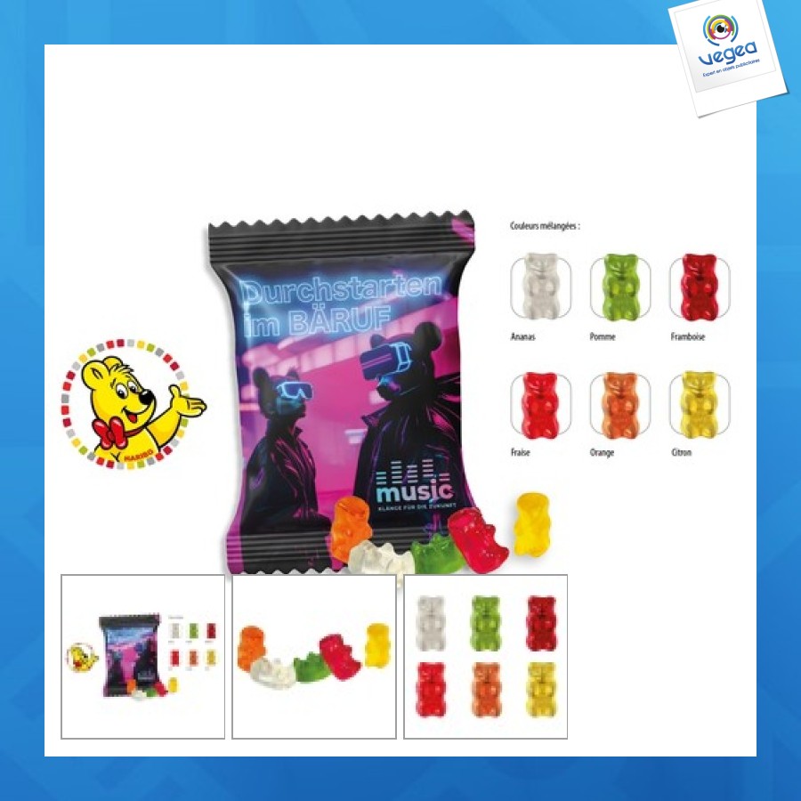 Caramelos de goma haribo mini-oursons d'or