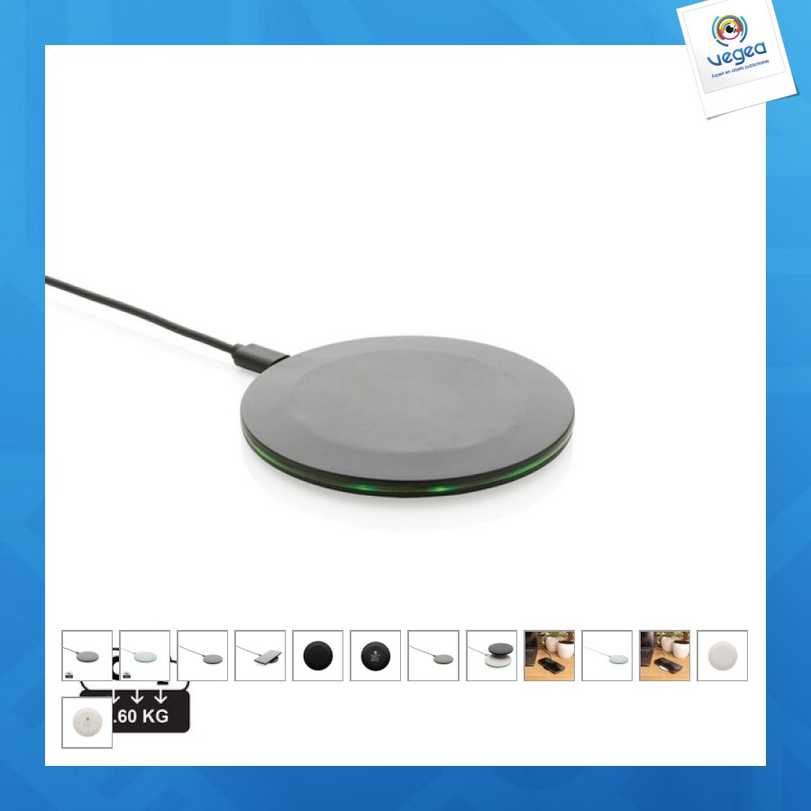 Cargador rápido inalámbrico rcs 15w de plástico reciclado