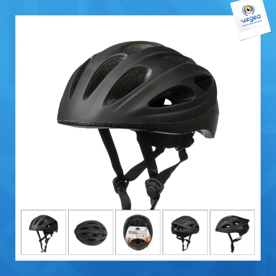 Casque de vélo personalizable adulte taille m 54-58cm noir