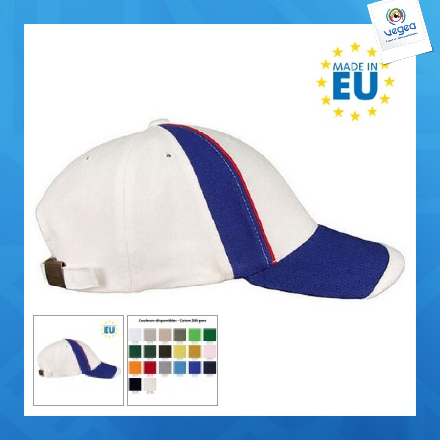 Casquette de promoción baseball 6 pans adulte