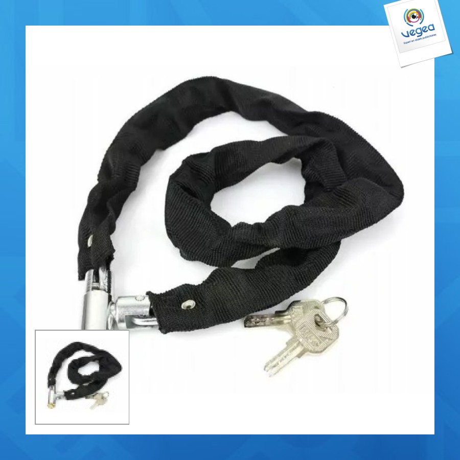 Chaîne de sécurité antivol de promoción vélo 4,2x80cm