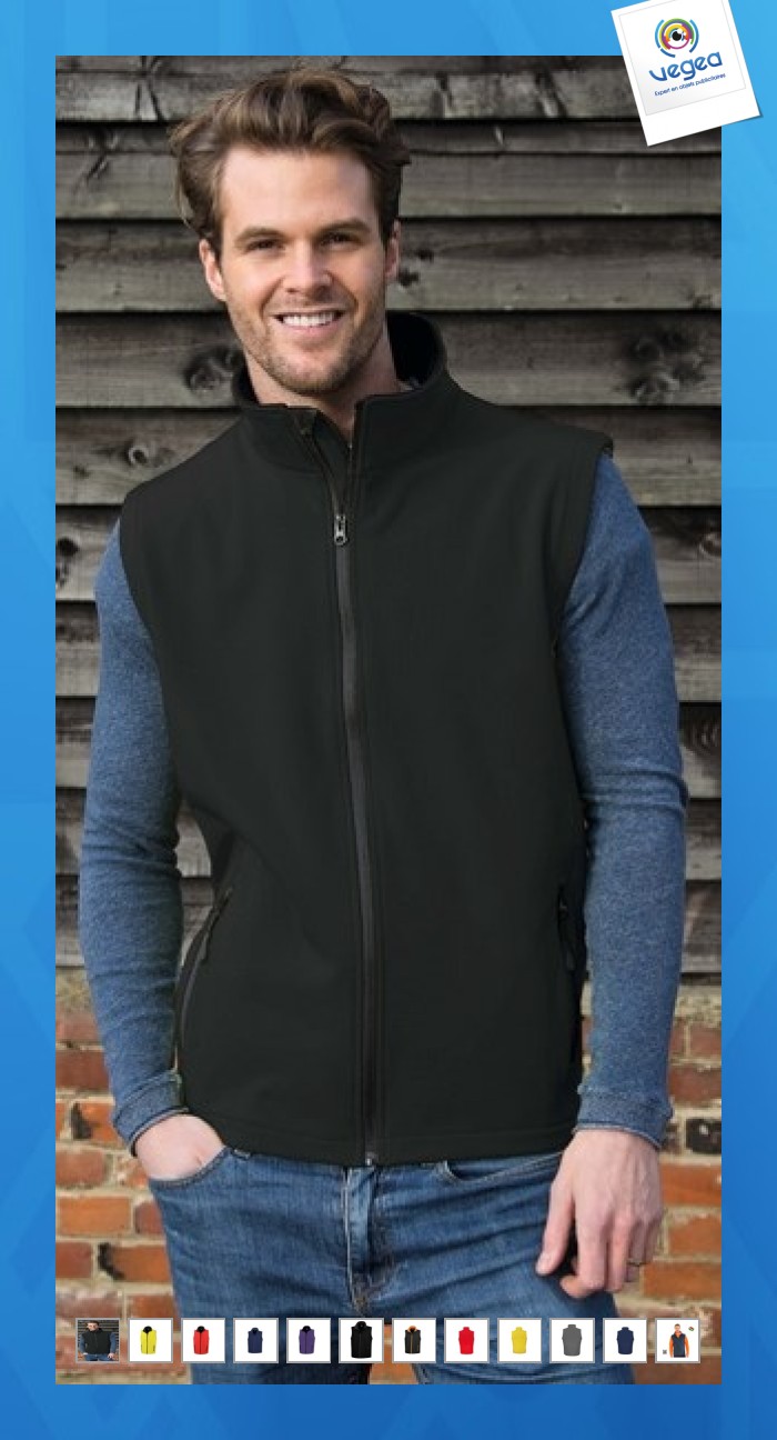 Chaleco soft-shell imprimible para hombre