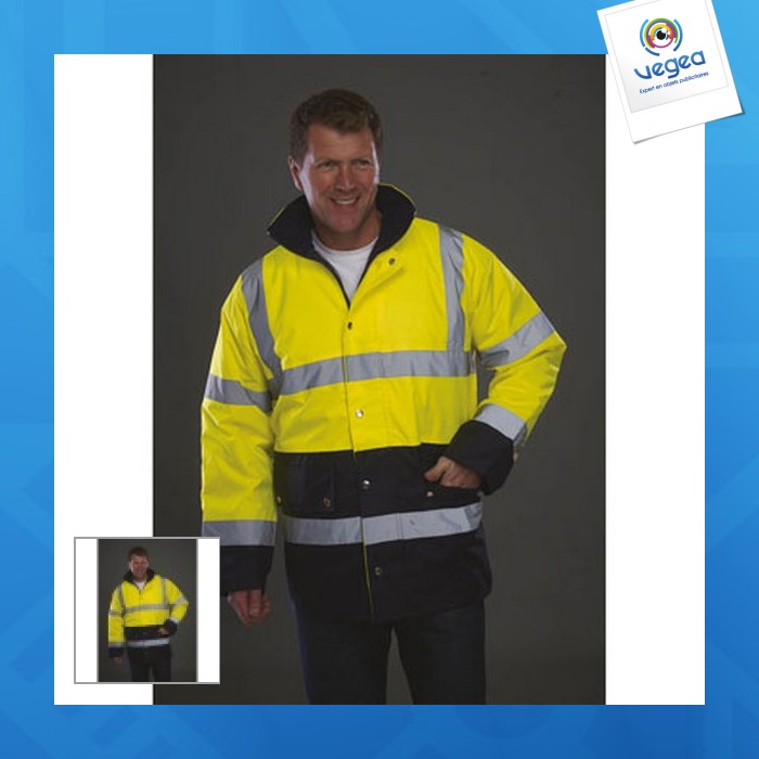 Chaqueta de seguridad personalizable bicolor de alta visibilidad