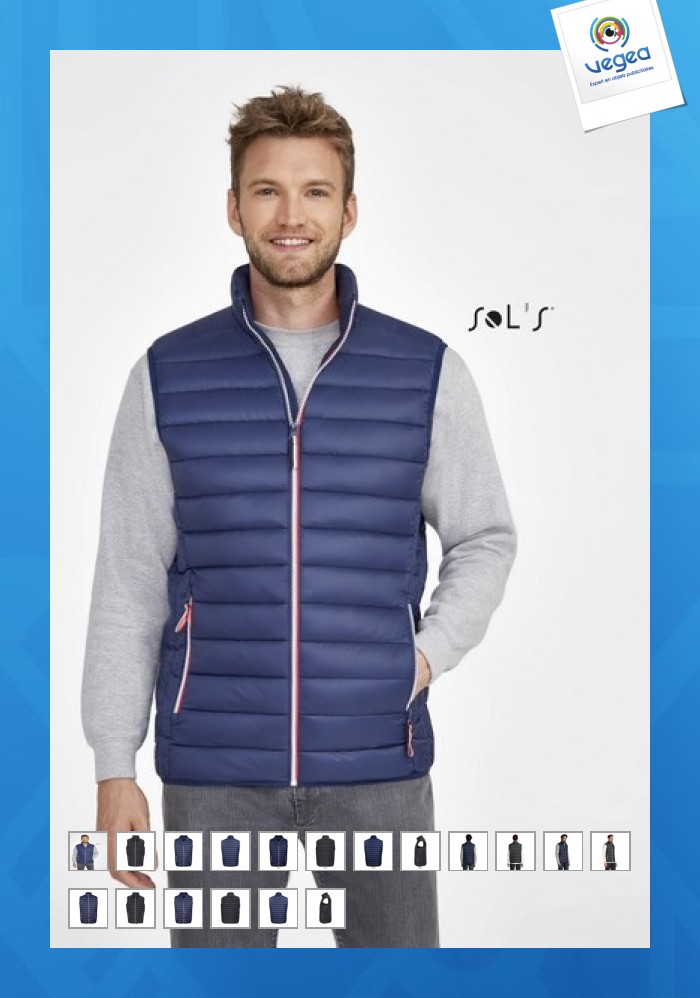 Chaqueta ligera de plumón sin mangas para hombre - victoire bw men