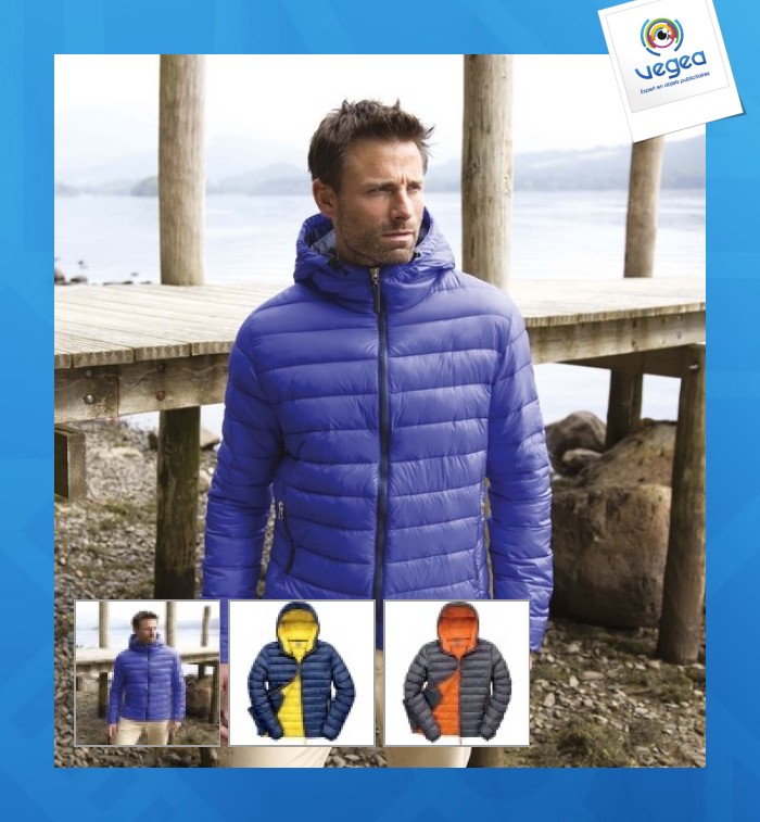 Chaqueta personalizable acolchada de dos tonos