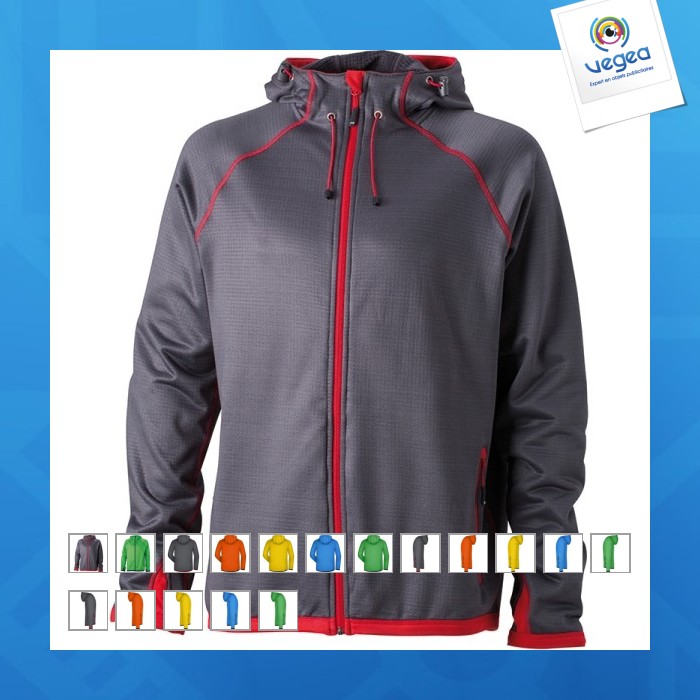 Chaqueta polar de promoción con capucha para hombre