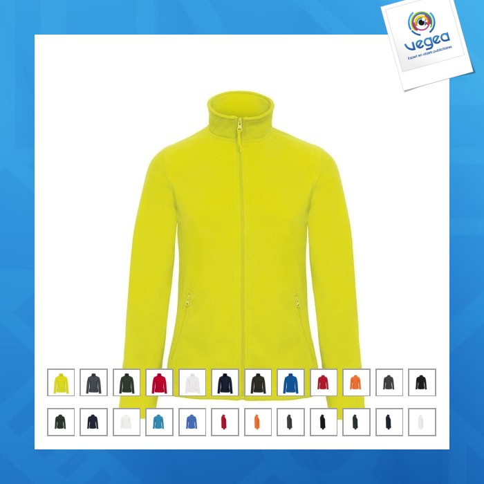 Chaqueta polar de promoción con cremallera para mujer