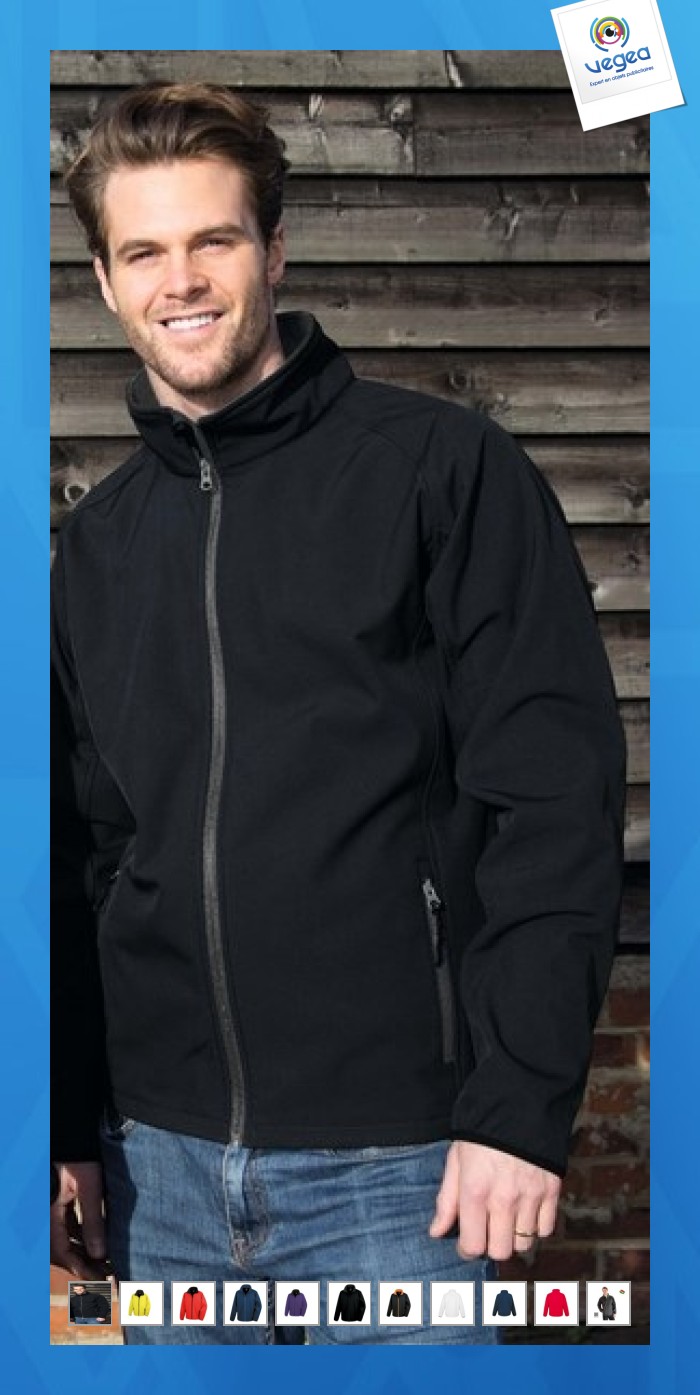 Chaqueta softshell imprimible para hombre