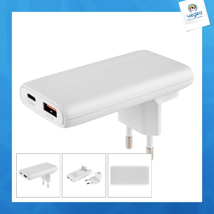 Chargeur secteur / adaptateur universel de promoción gan metmaxx