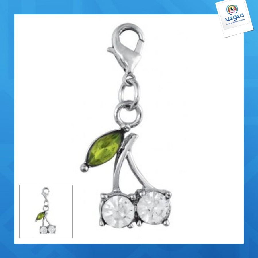 Charm personalizable - cerises