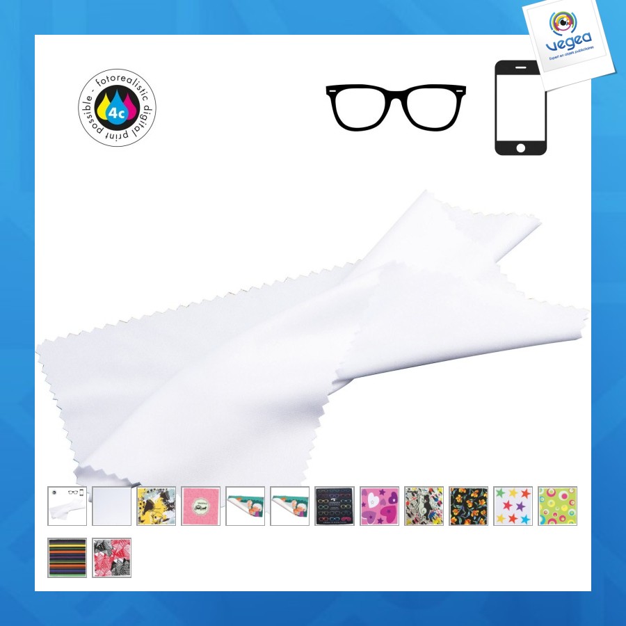 Chiffon de nettoyage personalizable pour lunettes