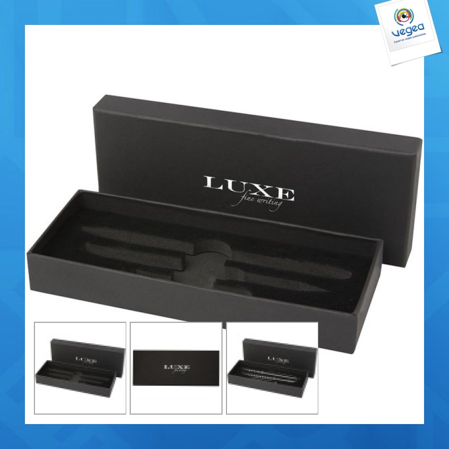Coffret cadeau tactical dark avec deux stylos personalizables