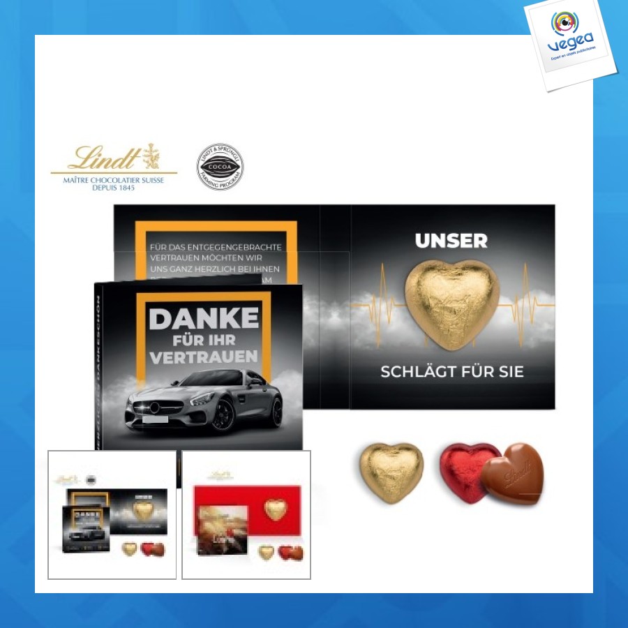 Corazón de chocolate personalizable lindt 5g