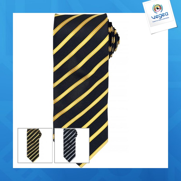 Corbata de promoción de rayas deportivas
